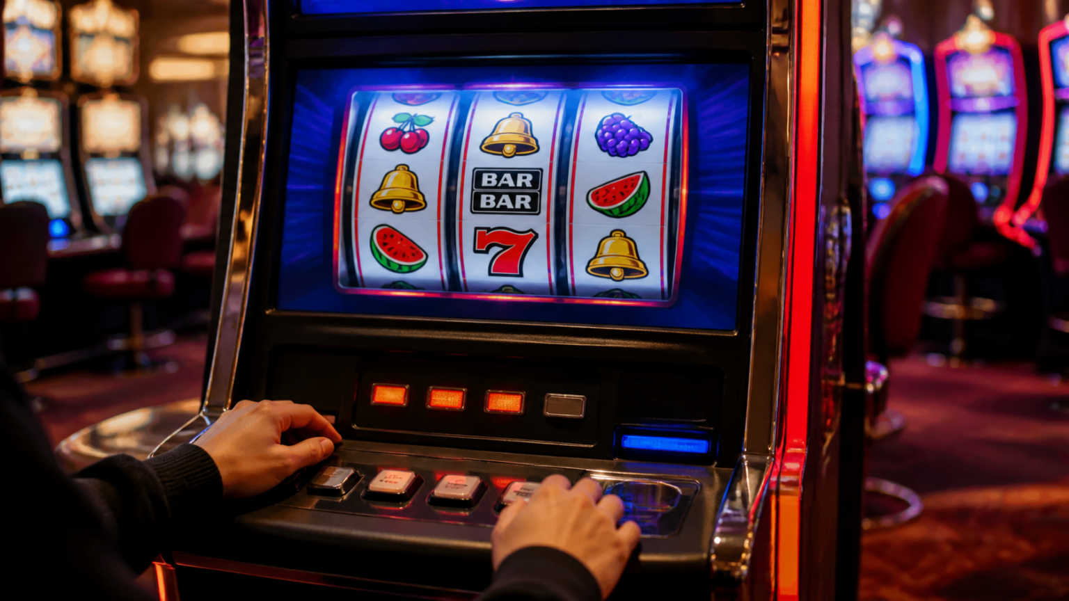 Makna situs slot gacor dalam konteks pemain Mesin slot kasino dengan gulungan berwarna